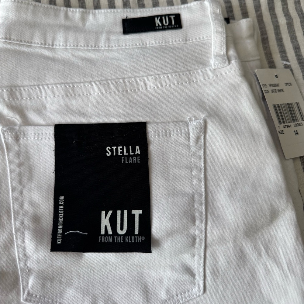 Kut from the Kloth Stella Flare Jeans in White